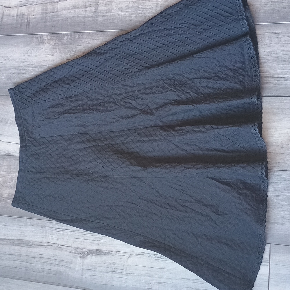 Notations Womens Size Small Black  Skirt 100% Cotton